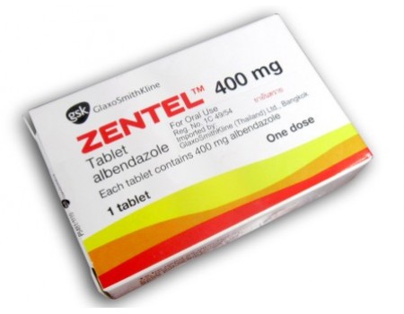 ZENTEL 400 mg. 1 tablet